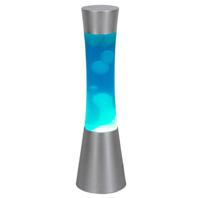 Minka Lava Lampada Blu e Argento 20W 39,5 cm GY6.35 Comodino Decorativo Tavolo Scrivania