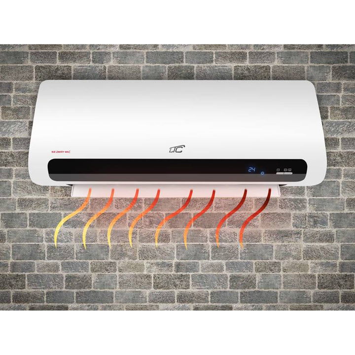 Radiateur soufflant mural 2200W avec chauffage céramique et télécommande LTC LXWT14