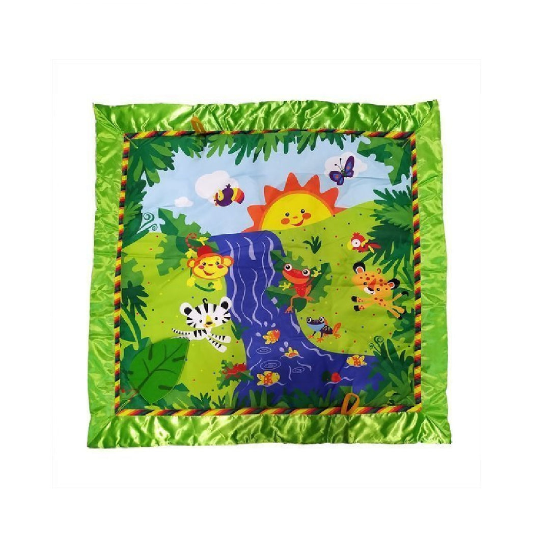 HanksKids HKM5 Educatieve pluche mat Zachte veilige Baby Kids Speelgoed mat Jungle Dieren Interactieve Geluiden 7 Speelgoed Inbegrepen