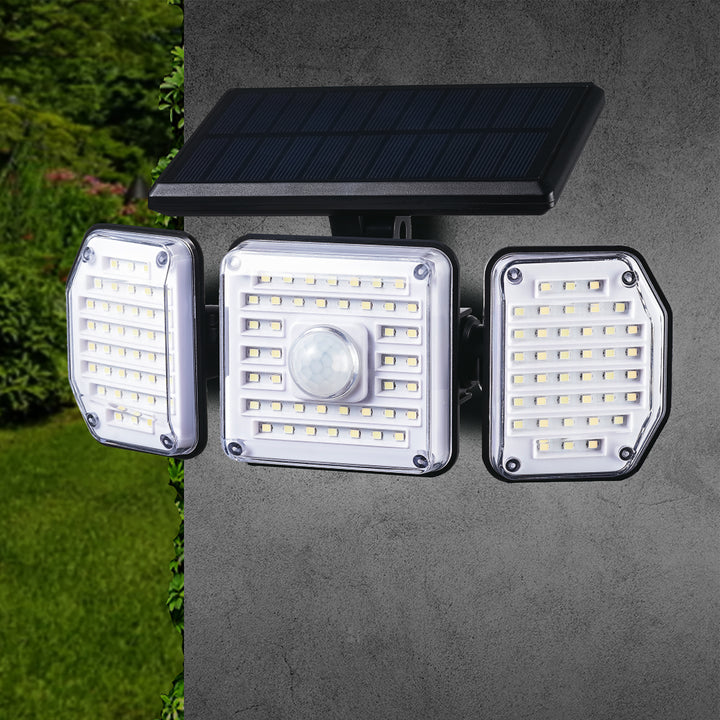 Maclean IP65 Solar LED Lamp with Motion and Dusk-to-Dawn Sensor IP65 4W 320lm 4000K Li-ion 1200 mAh 3 Operating Modes Floodlight Security Garden Entryway HQ