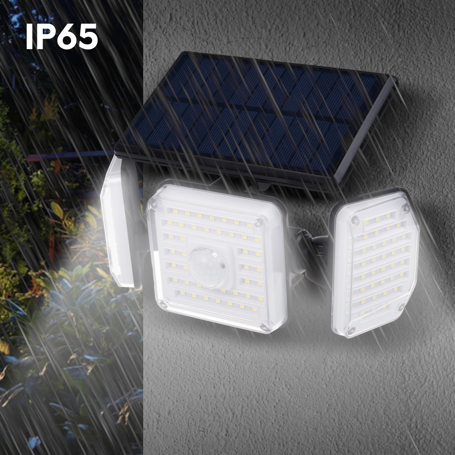 MCE442 Lampes solaires Projecteur à LED avec détecteur de mouvement  Projecteur solaire Applique murale solaire détecteur de crépuscule P44 6 W  360