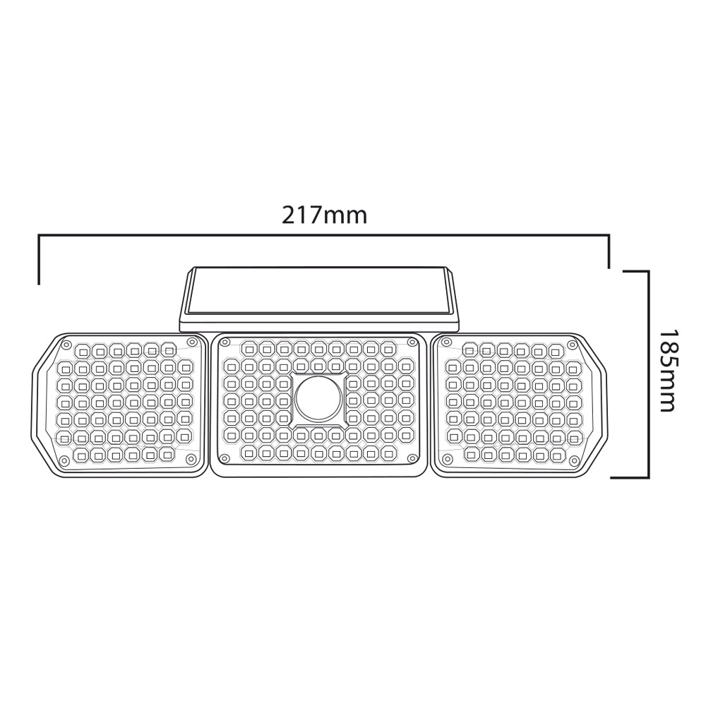 Maclean - Solar LED-lamp met bewegingssensor - IP65 / 4W / 320lm / 4000K - 3 bedrijfsmodi