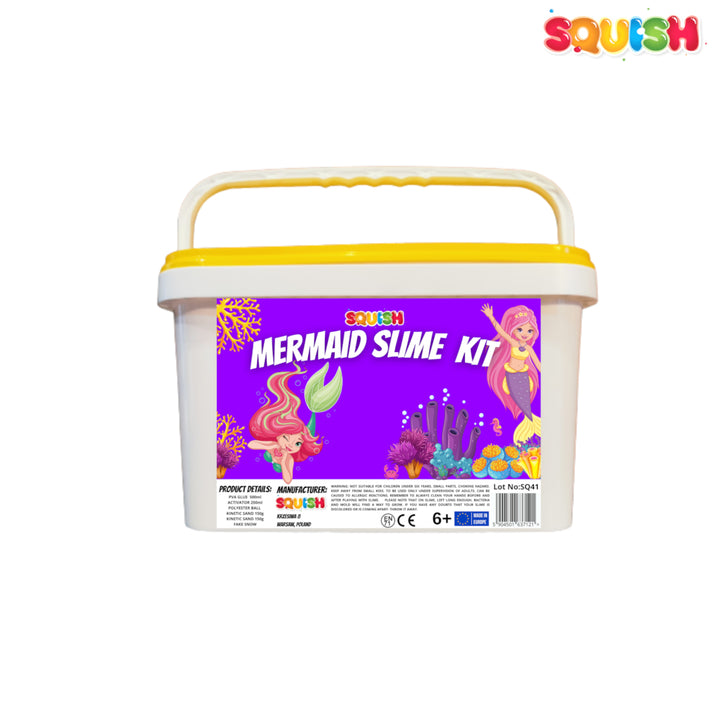 Squish Slime Making 15-Piece Set Kit - Mermaid - 500ml Glue + 250ml Activator Kinetic Cloud Water Crunchy Glitter