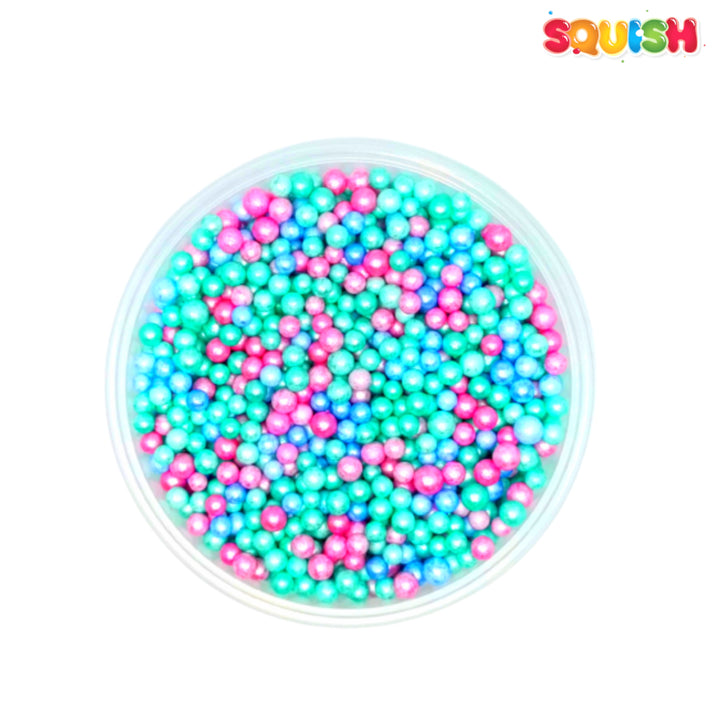 Squish Slime Mermaid Slime Set van 15 stuks + Emmer voor lijmopslag Activator Beads Pailletten Kinetic Sand Dyes