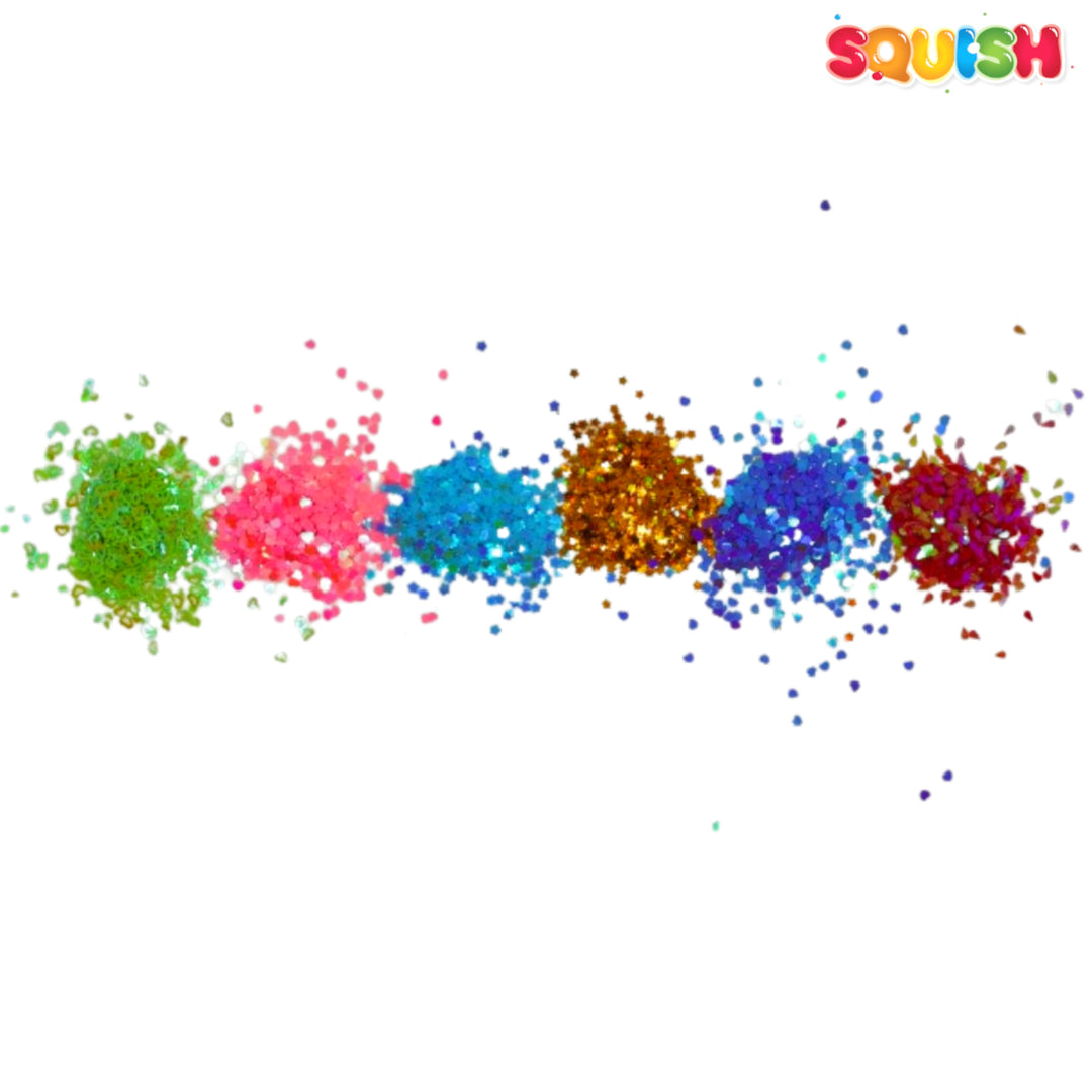 Squish Slime Mermaid Slime Set van 15 stuks + Emmer voor lijmopslag Activator Beads Pailletten Kinetic Sand Dyes