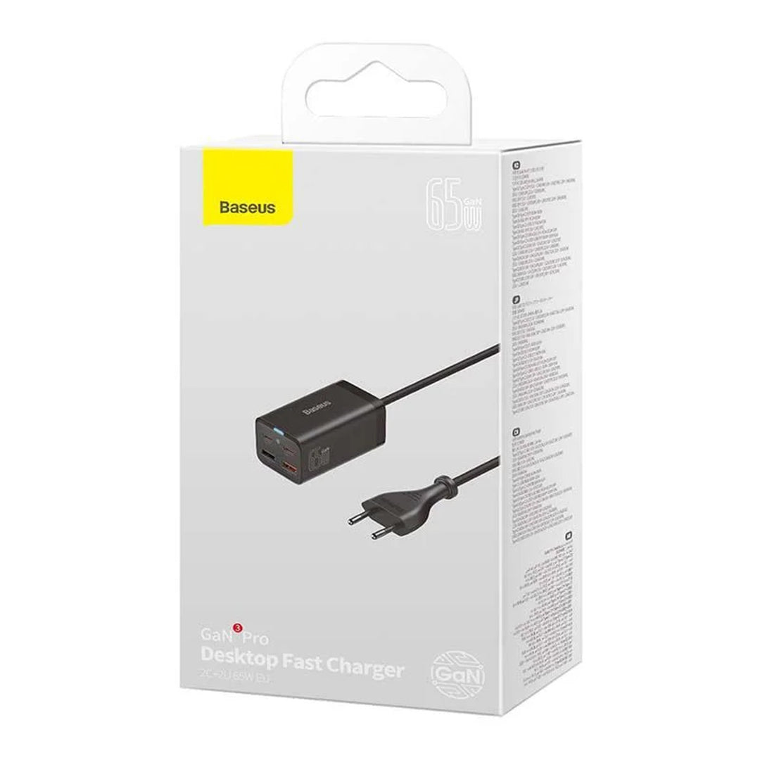 Baseus GaN3 Pro 2x USB-C PD und 2x USB CCGP040101 65W Handy / Smartphone Ladegerät