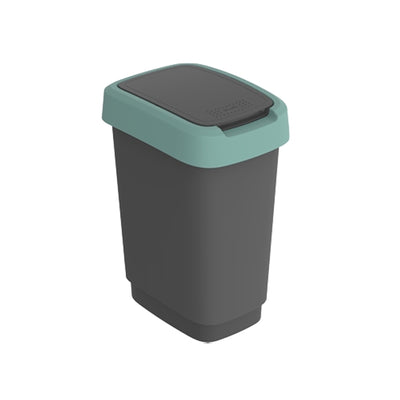 Cubo de basura con tapa de 10L, duradero, sólido, fácil limpieza, delgado, sin BPA