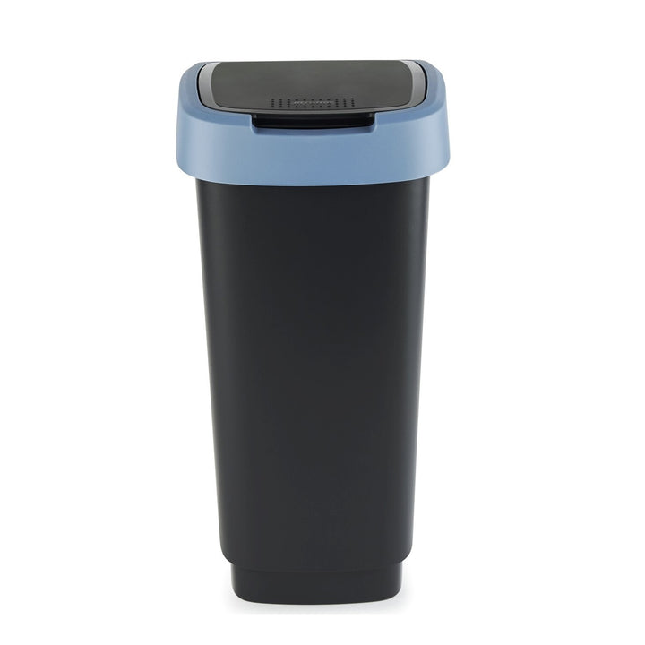 Cubo de basura Papelera Rotho Twist 25L negro/azul oscuro