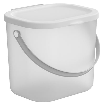 6L Vorratsbehälter für Geschirrspülmittel, BPA-freier Griff, mattierter Deckel, weiß