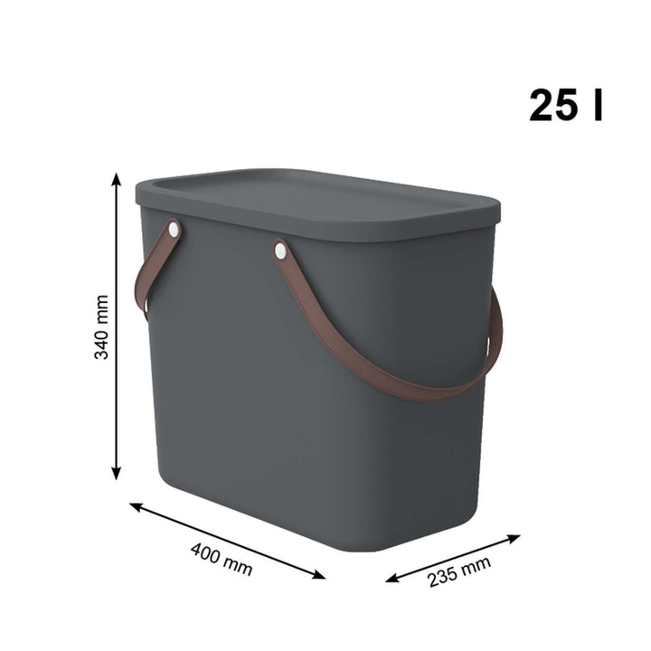 25L Storage Container Waste Bin Recycling Trash Can Sorting