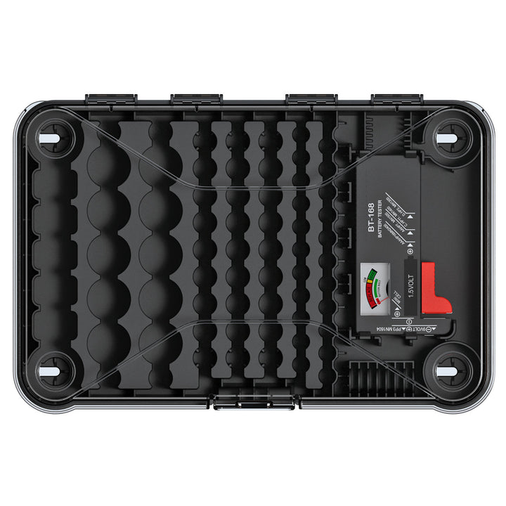 Organizador de pilas con comprobador de pilas extraíble Kistenberg Battery Box KBBT