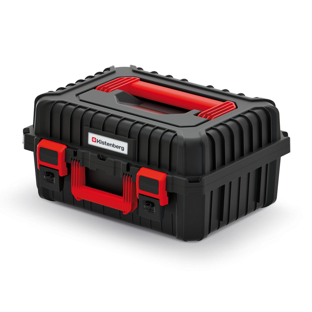 Kistenberg Heavy 45 KHV45P Tool Case Box Carrier with Foam Liner for Power Tools Wrokshop Ergonomic Handle Extremely Sturdy Polymer Blend