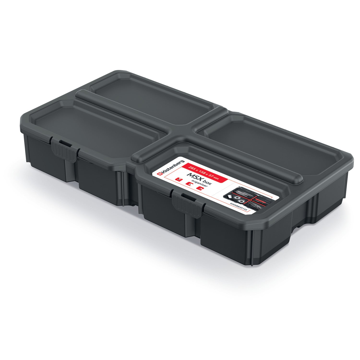 Kistenberg KMXBB3015S MSX Box Tool Organiser Container with 3
