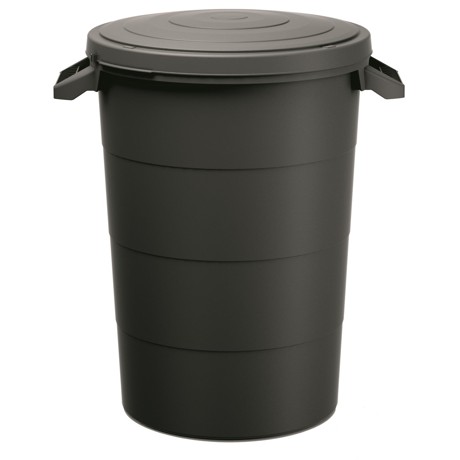 Keden SMOOTH Litter Waste Bin Bucket 80L Outdoor with Lid Handles Blac ...