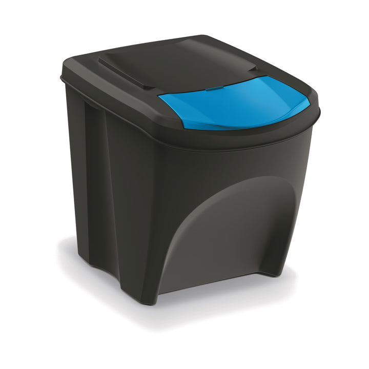 Ensemble de poubelles de recyclage Keden Sortibox 3x25L noir