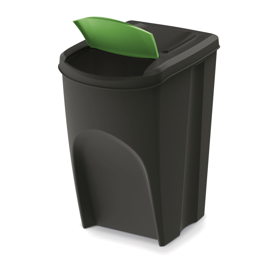 Ensemble de poubelles de recyclage Keden Sortibox 3x35L noir