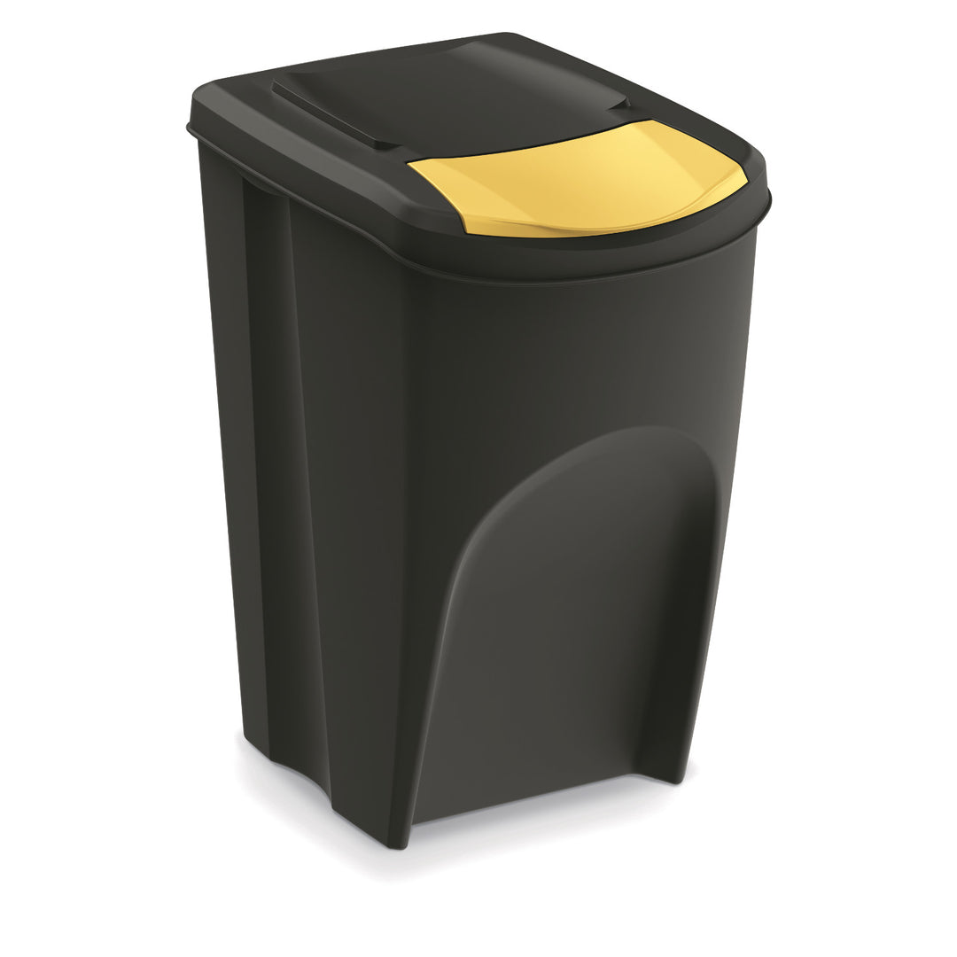 Ensemble de poubelles de recyclage Keden Sortibox 4x35L noir