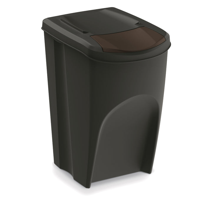 Ensemble de poubelles de recyclage Keden Sortibox 4x35L noir