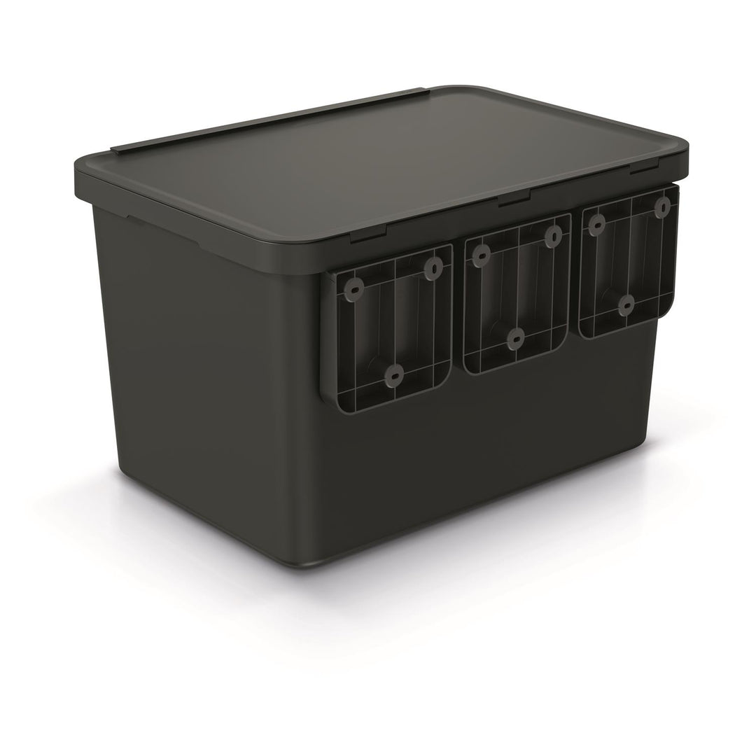 Prosperplast - Keden SYSTEMA afvalbak - 4x10L - Zwart