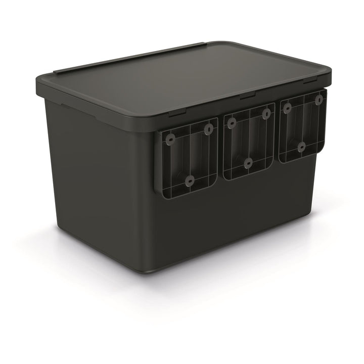 Prosperplast - Keden SYSTEMA afvalbak - 4x10L - Zwart