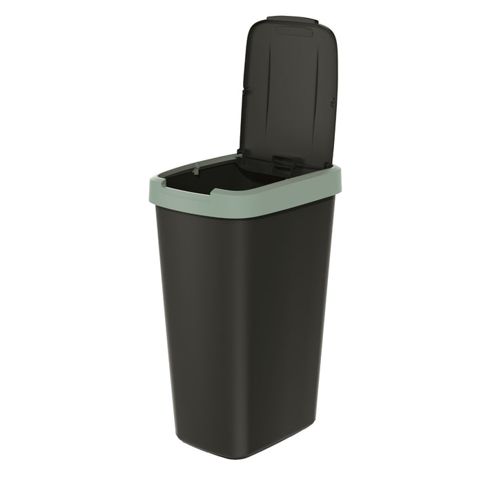 Poubelle de tri Keden COMPACTA Q corbeille à clapet - vert clair 45l