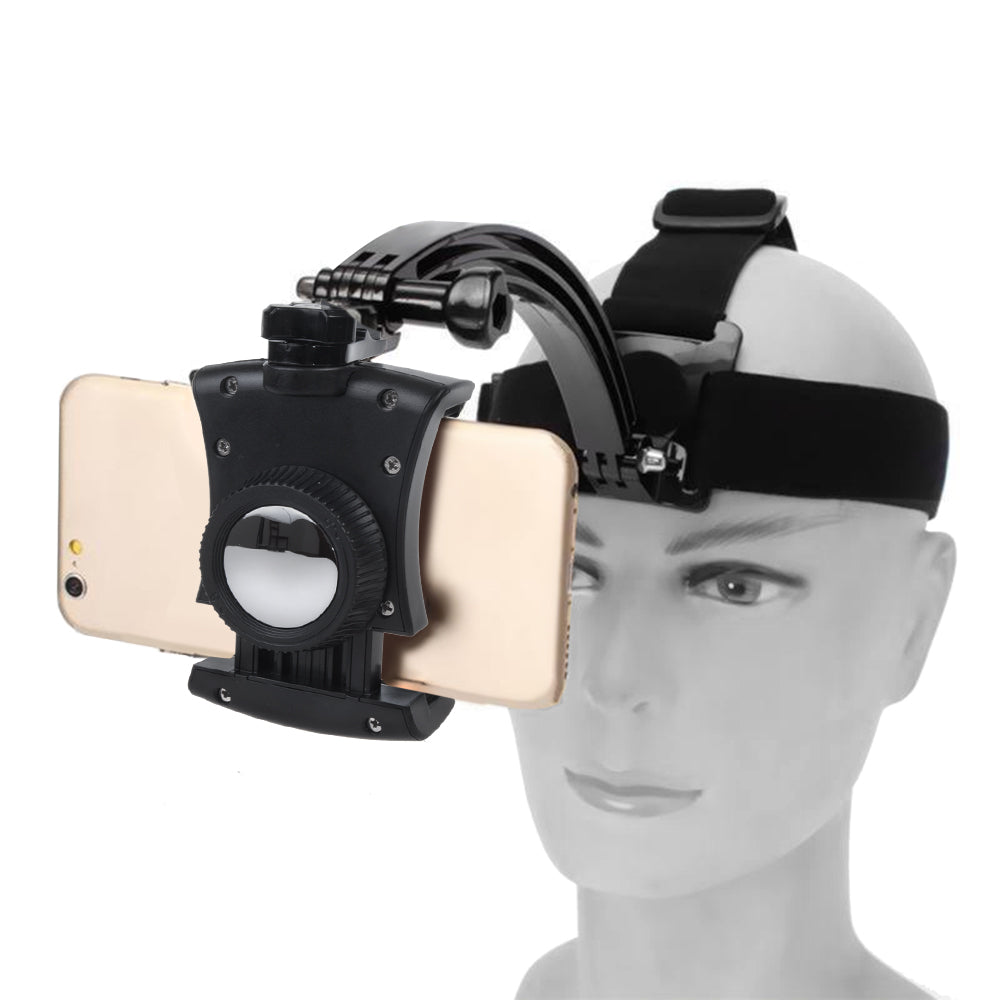 Maclean MC-447 Sports Action Headband Mount Holder Mobile Phone Camera Go Pro Swivel Head Strap 1/4" Thread