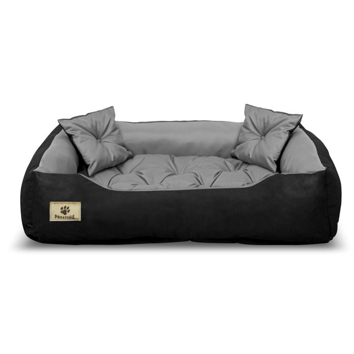 Kingdog - Honden- en kattenbed - 60x50 / 75x65 cm grijs-zwart