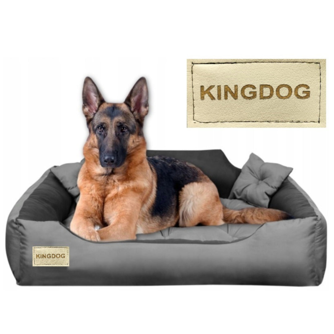 Cama para perro, gato de microfibra 80x60 / 100x75 cm gris-negro