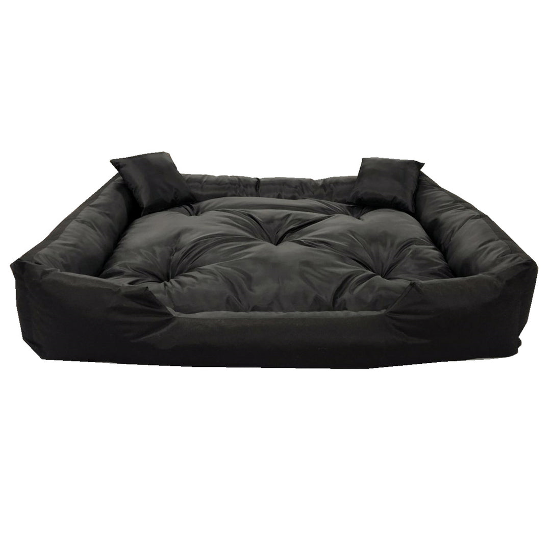 Lit pour chien et chat avec coussin Ecco Nylon imperméable Coussin Lavable Dimensions intérieures : 40x30 / Dimensions extérieures : 55x45cm Noir