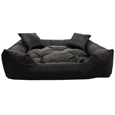 Ecco Dog en Cat Bed met kussens zwart waterdicht nylon huisdier wasbaar waterdicht materiaal Binnenmaat: 40x30/Outer Size: 55x45cm Zwart