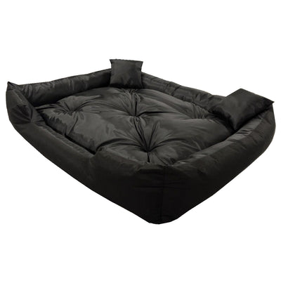 Ecco Dog and Cat Bed with Cushion S Size Black Waterproof Nylon Pet Washable Waterproof Material Inner Size: 60x50 / Outer Size: 75x65cm
