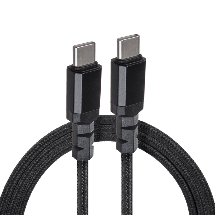 Kabel 2 x USB-C 15W Maclean, unterstützt QC 3.0, Datenübertragung, 3A,  schwarz, Länge 1m, MCE493