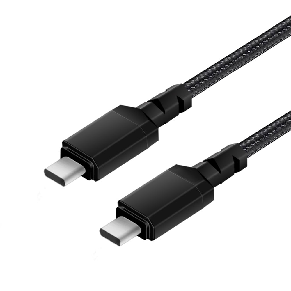 Kabel 2 x USB-C 15W Maclean, unterstützt QC 3.0, Datenübertragung, 3A,  schwarz, Länge 1m, MCE493