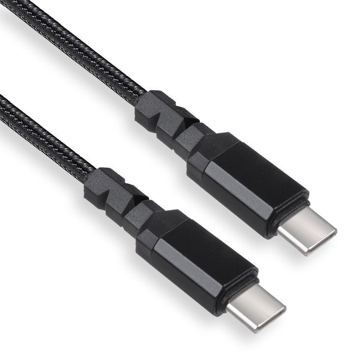 Maclean MCE493 Cable 2 x USB-C 15W Compatible con QC 3.0 Transferencia de Datos 3A Negro Longitud 1m