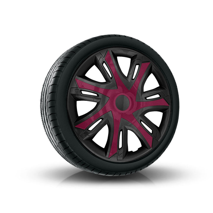 Cap 14" N-POWER BICOLOR claret/black set van 4 stuks