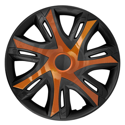 NRM N-Power Wheel Coperchi per Cerchioni In Acciaio Due Colore Hubcaps Set 4pcs Auto Veicolo Adatto per la maggior parte delle marche e cerchi ABS Plastica (Rame/Nero, 14")
