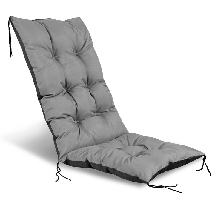 KingGarden Coussin imperméable pour une chaise de jardin PVC-Codura Entretien facile Coussin de siège pour l'intérieur et l'extérieur (50x50x80 cm, gris)