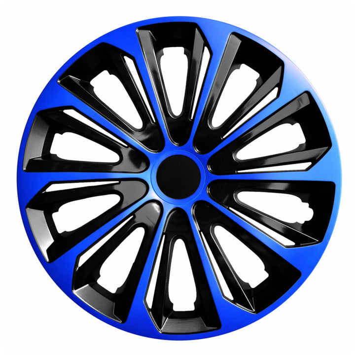 NRM Strong Duo Hubcaps 16" Wheel Covers Set 4PCS ABS Blue Universal 16 in Weather Resistant Car