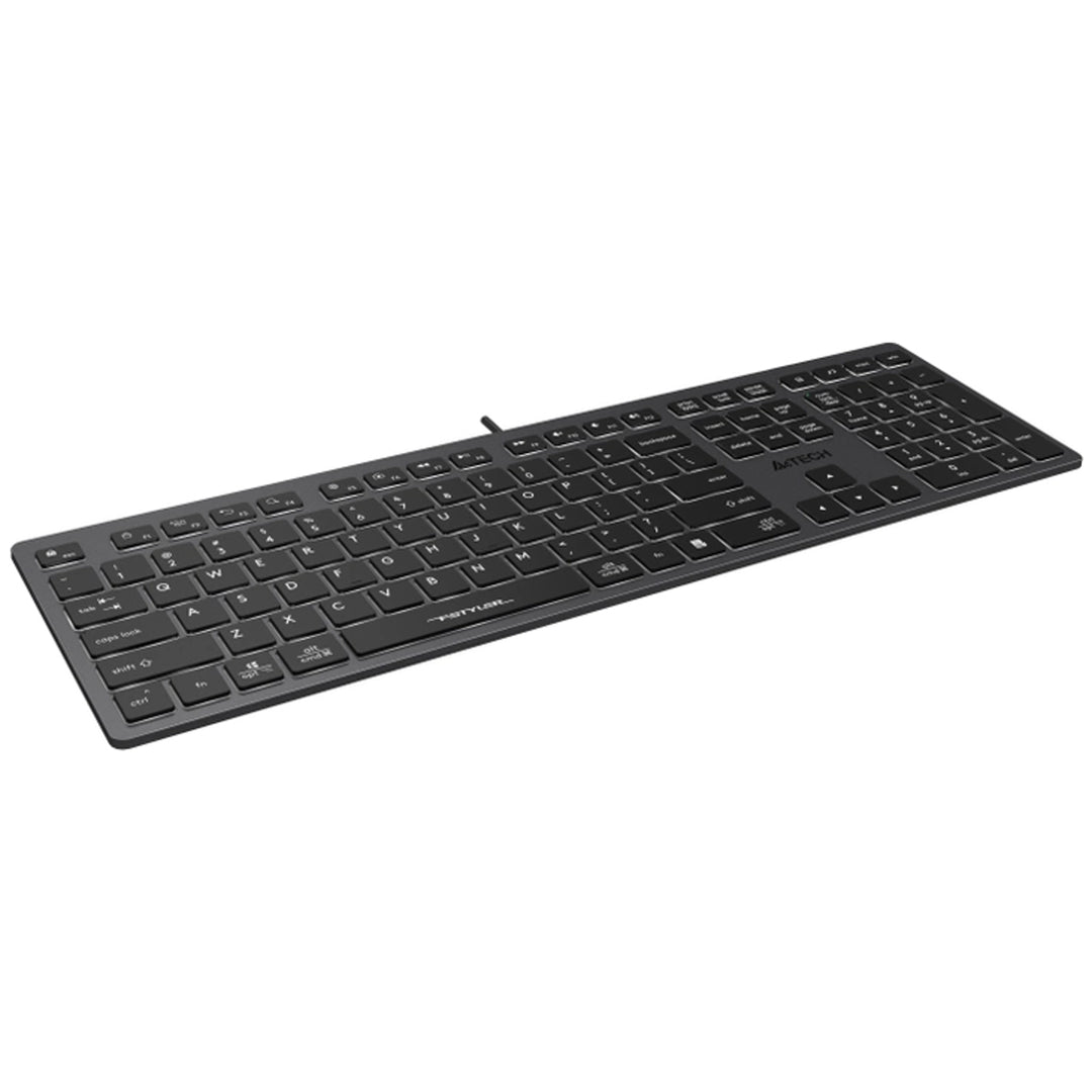 A4tech FX60H QWERTY Gaming Tastatur 12 Multimedia-Navigationstasten 2X USB-Anschlüsse Plug & Play USB-Anschluss Kabelgebunden 1.5 m Kabellänge (Weiße Hintergrundbeleuchtung)