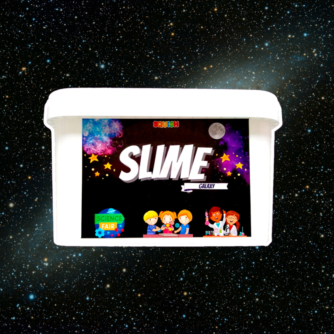 SQUISH SQ44 Slime Galaxy Making Kit 18-teiliges Set Zubehör PVA Kleber Aktivator Pailletten Fake Schnee Kinetic Sand Cloud Crunchy Clear Glitter Galaxy