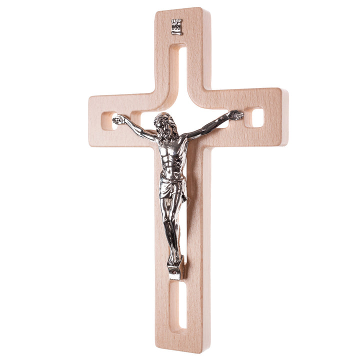 Wooden Hanging Cross Christian Modern Holy Jesus Crucifix Passion Wall Mount Prayer