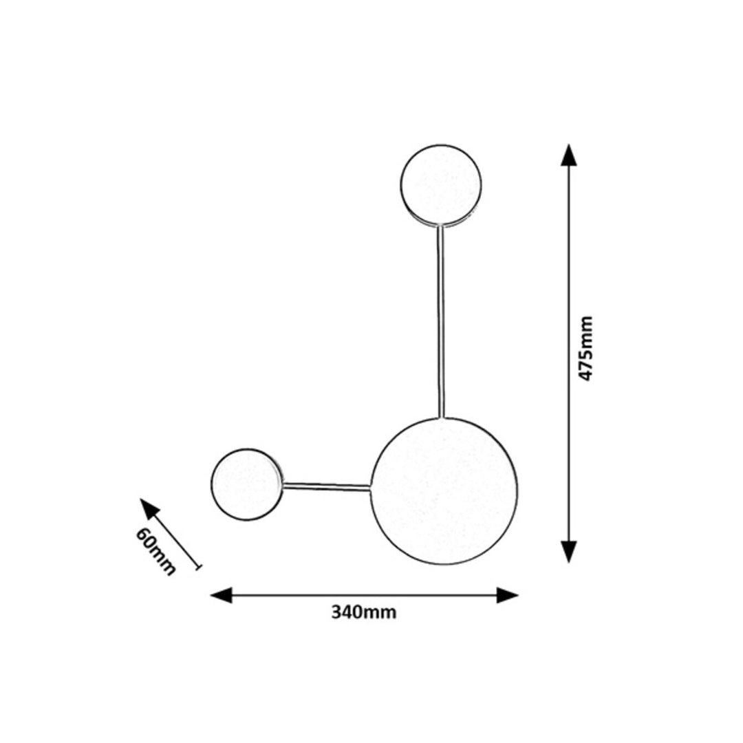 Amadeo 6258 LED Wall Lamp Metal 7W Light Black Industrial IP20