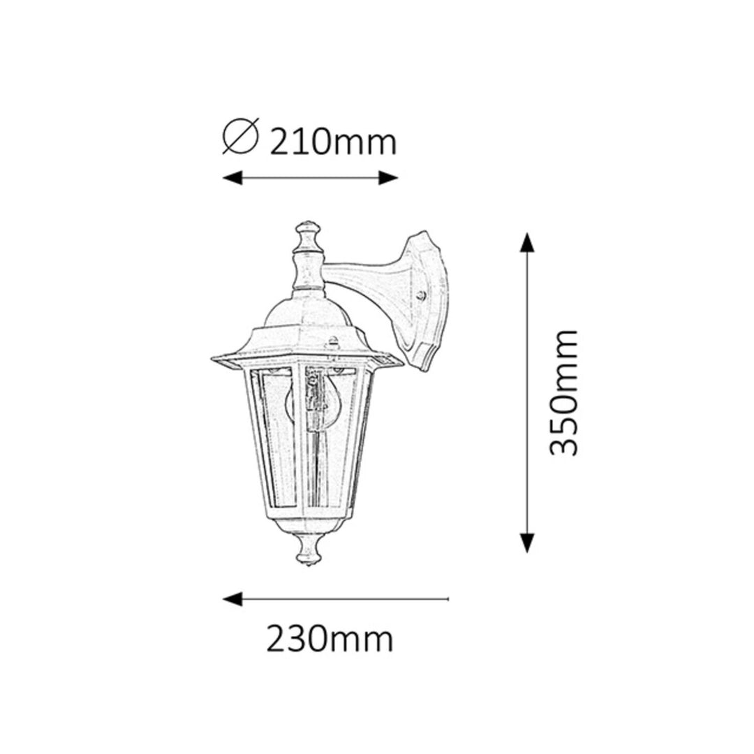 Rabalux Velence 8202 Outdoor Wall Lamp Garden Metal Patio Light E27 60W Terrace IP44