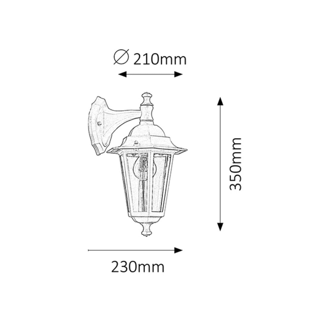 Rabalux Velence 8201 blanco E27 60 W aplique clásico de jardín