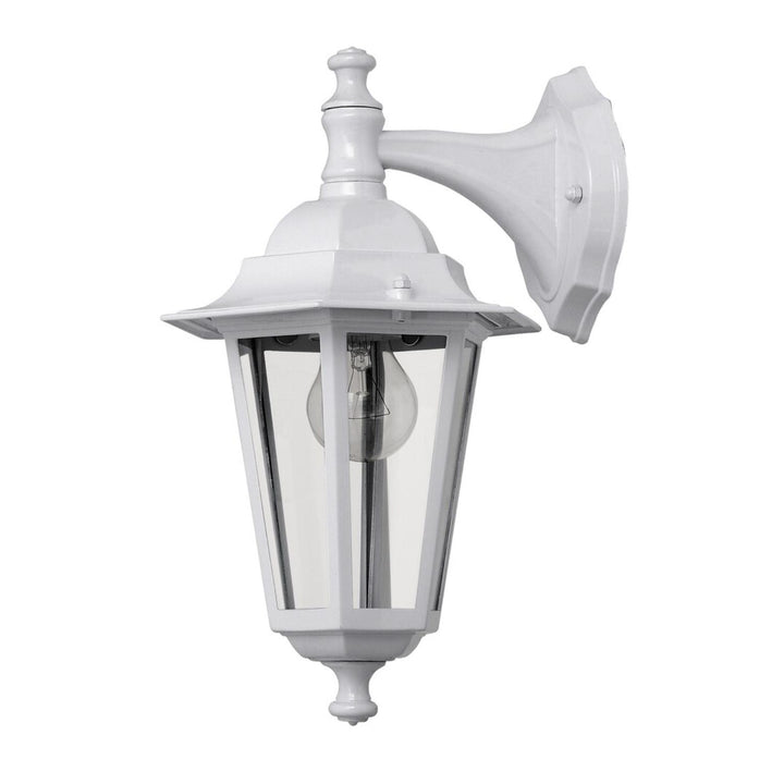 Rabalux Velence 8201 Outdoor Wall Lamp Sconce Lantern Metal Glass Patio Light IP43 E27 60W White