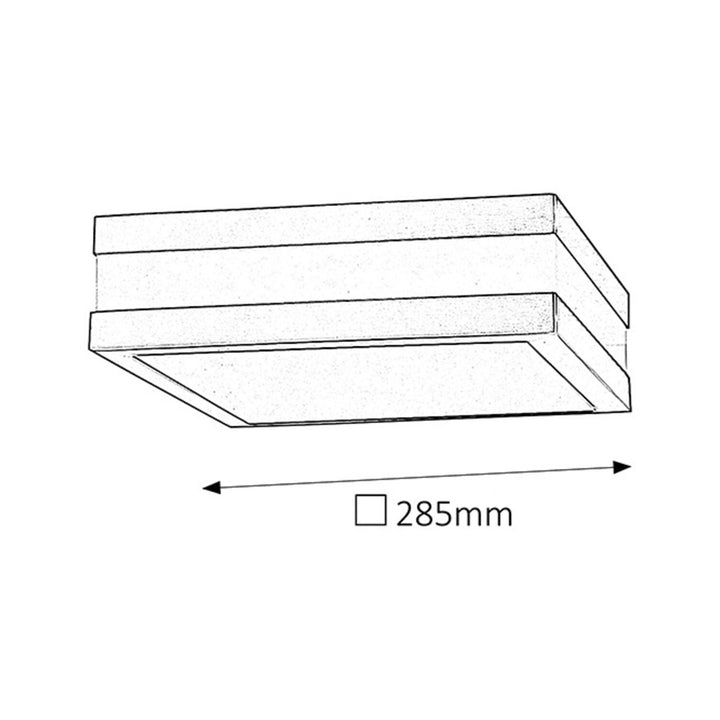 Rabalux Stuttgart Außen Deckenleuchte 2x E27 Anthrazit Eckig 285mm