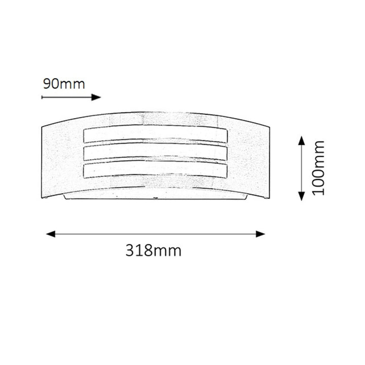 Rabalux Roma 8410 Inox Steel Outdoor Wall Lamp Satin Chrome Silver IP44 E27