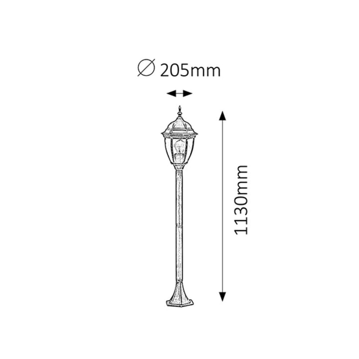 Klassieke antiek gouden lamp Rabalux Toronto E27 60 W IP44