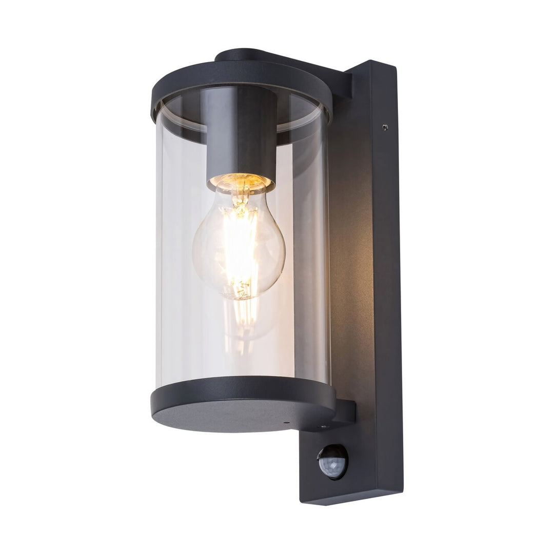 RABALUX Silistra - Buitenwandlamp met Bewegingssensor - Antraciet - IP44 / E27 / 230V