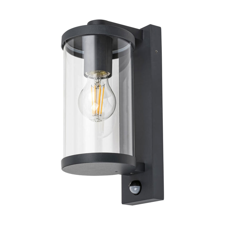 RABALUX Silistra - Buitenwandlamp met Bewegingssensor - Antraciet - IP44 / E27 / 230V